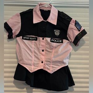 Pink and Black Officer Naughty Police Halloween costume adult S/M